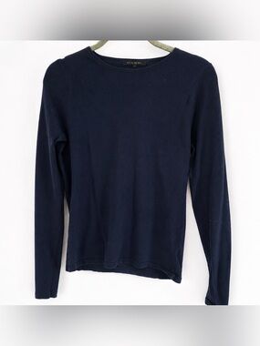 Ça Va de Soi Navy Fine Knit Crewneck Sweater Size L canadian designer